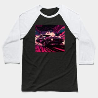 Retrowave Aesthetic Car Baseball T-Shirt